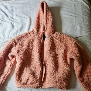 Hooded Zip Up Teddy Jacket